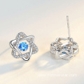 Dancing Blue Earring Silver 925 Cubic Zirconia Earrings